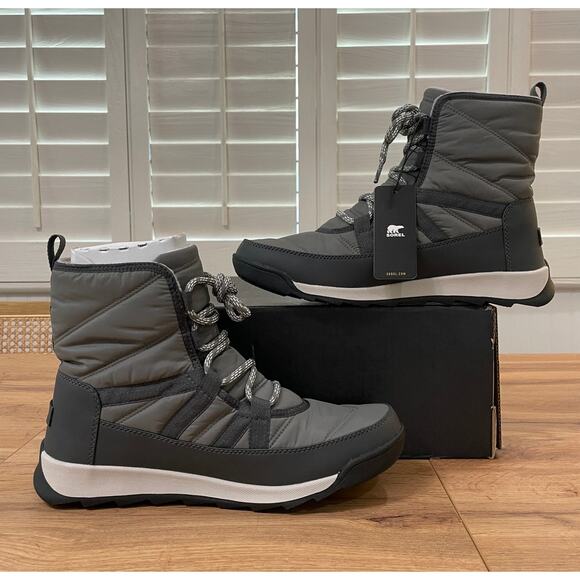 Sorel Women Whitney II Short Lace Waterproof Boot Quarry Size 12 NIB Lightweight - Picture 8 of 13